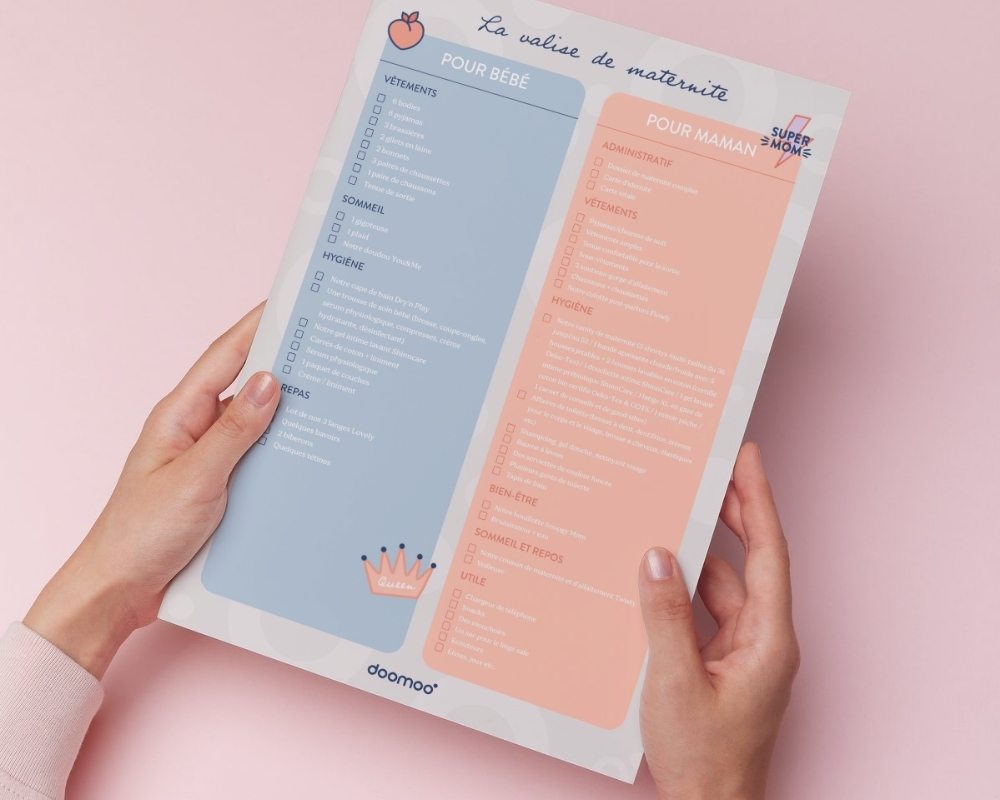 Check list valise de maternité, grossesse